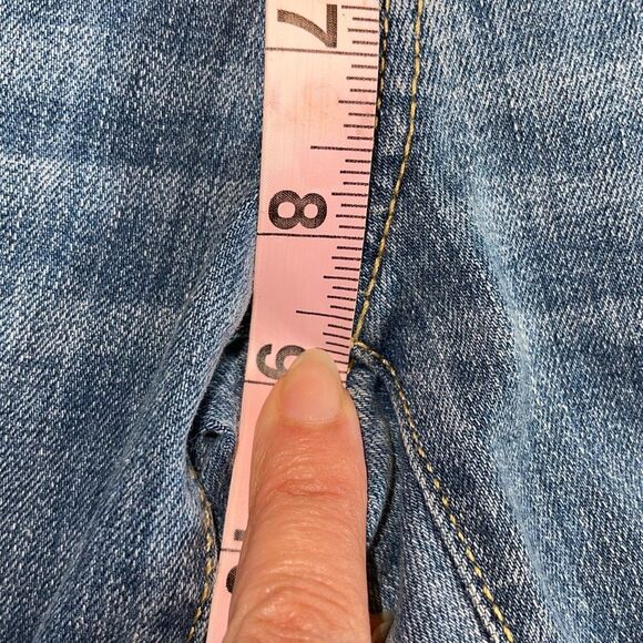 Ann Taylor LOFT Womens Frayed Hem Curvy Cropped Skinny Jeans Blue Size 6/28 NWT - Picture 8 of 9